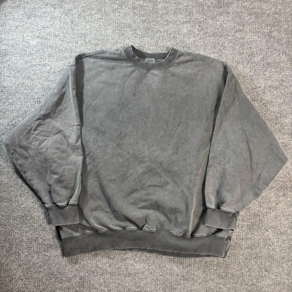 SKIMS Tops - SKIMS Sweatshirt Womens 2X Gray Fleece Crewneck Pullover Solid Casual Lounge